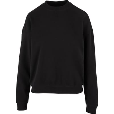 Urban Classics Ladies Oversized Light Terry Crewneck Sweatshirts zwart XS