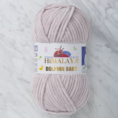 Himalaya Dolphin Baby 80342 Poeder Crème Fluwelen Garen, Breien en Haken, 100g, Super Zacht, Fluweel Breigaren, Volumineuze Pluche, Schijnen Fluweelachtig, Chenille Dolfijn Baby Wol, Amigurumi, Velluto Velours, Breiwol, Haakgaren, Kind Deken