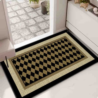 Linnen Vloermat Rubber Absorberende Vloermat Slaapkamer Vloermat Deur Keuken Deurmat Badkamermat Antislip Voetmat 40 * 60Cm