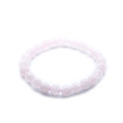 Rozenkwarts Edelsteen Armband – Elastische Kralenarmband – Natuursteen – Dames & Heren