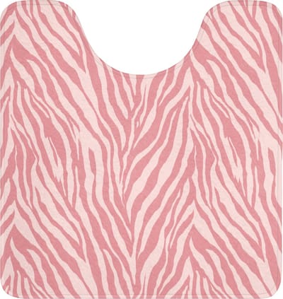 WC mat met uitsparing 55x60 cm - Antislip - Zebra - Print - Roze - Toiletmat met uitsnijding - Vloermat - Douchemat - Toilet tapijt - Toiletmatten