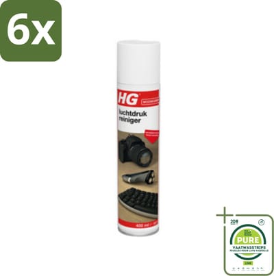 HG Luchtdrukreiniger Voor Alle Kiertjes & Gaatjes 400 ml - Voordeelverpakking - 6 stuks - Stofzuiger - Luchtreiniger