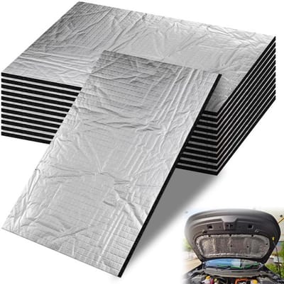 Aluminiumbutylplaat 12 Stuks - Isolatiemat 400 x 250 x 5 mm - Zelfklevend - Vuurvast - Waterdicht - Geluidsbescherming - Isolatiemateriaal