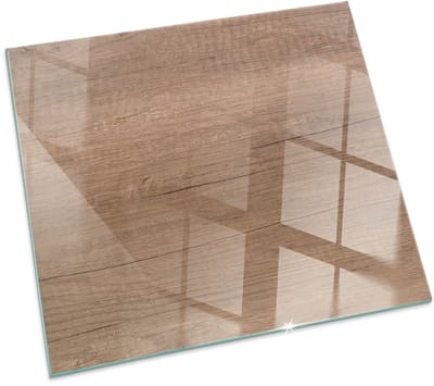 Tulup Kachel Vloerplaat - Natuurlijk houtpatroon Plaat Onder Houtkachel - 50 cm x 50 cm - Bruin Plaat Voor Onder Houtkachel - Vierkant Kachel Vloerplaat - Vloerplaat Openhaard - Vloerplaat Voor Kachel - Vloerplaat Voor Houtkachel