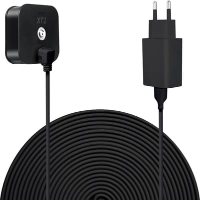 Oplaadkabel Camera - Stroomkabel Beveiligingscamera - Camera Continu Opladen - Waterdicht Magnetisch Ontwerp - 7 meter - Wit