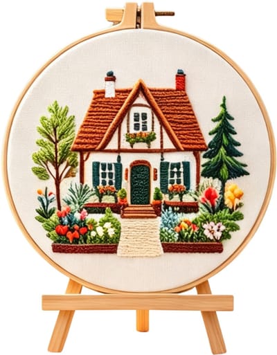 Untamed - PREMIUM Borduurpakket Volwassenen – Borduren – Creatieve hobby – Ontspanning Thuis – Cadeau idee – Compleet pakket met extra’s – Echte HOUTEN borduurring (geen plastic) – DIY decoratie – Huisje – Tuin – Cottage Welcome