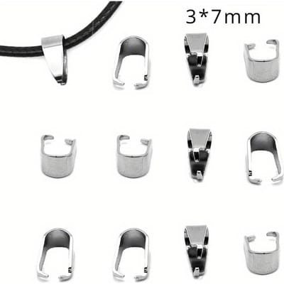 100 stuks Roestvrij Staal Beugelkralen, Hanger Sluitingen, Ketting Connectoren, DIY Sieraden Onderdelen, Accessoires Voor Handgemaakt Knutselen 3*7mm