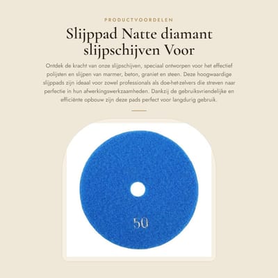 Dailygoods- Slijppad 125 mm - Diamant slijpschijf - Polijstpad voor
