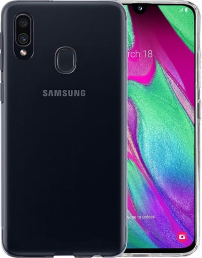 Hoesje - Geschikt voor Samsung Galaxy A40 - Sterk & Shockproof - Siliconen Case - Hoes Cover - Telefoonhoes - Transparant