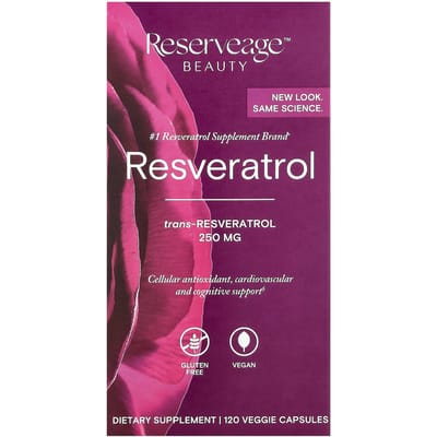 Resveratrol, 250 mg, 120 vegetarische capsules