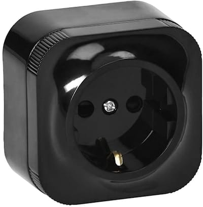 Oppervlakte Montagesocket 2 x 2-polig + Aarde - 16A/230VAC IP20
