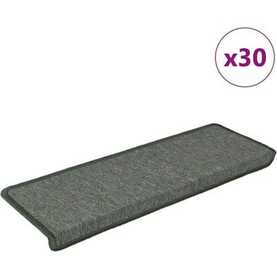 vidaXL - Trapmatten - 30 - st - 65x21x4 - cm - Donkergroen - Rechthoekige - Rand