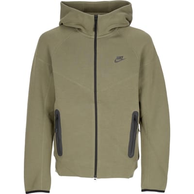 Lichtgewicht herensweatshirt met capuchon en rits Tech Fleece Windrunner-hoodie met volledige ritssluiting Medium olijf/zwart