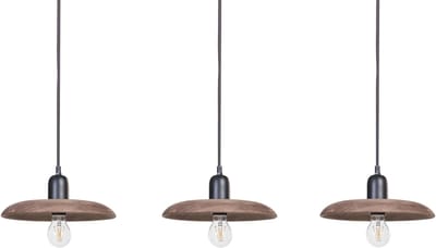 MANJEERA - Hanglamp 3 Lichtbruinen - Donkerbruin - Hout
