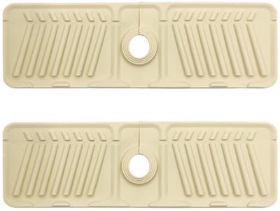 Dailygoods- Siliconen Kraandroogmat - Spatbescherming - Afvoermand - Lekbak - Aangepaste Gatgrootte - Steile Hellingshoek 7° - Afvoermat