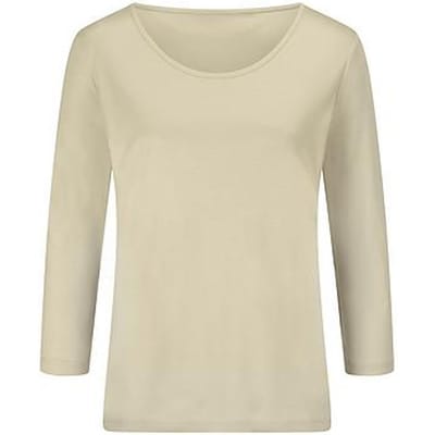 Shirt ronde hals Van Fadenmeister Berlin beige