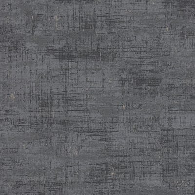 Pleister-look behang Profhome 396576-GU vliesbehang gestructureerd met structuur en metalen accenten zwart grijs goud 5,33 m2