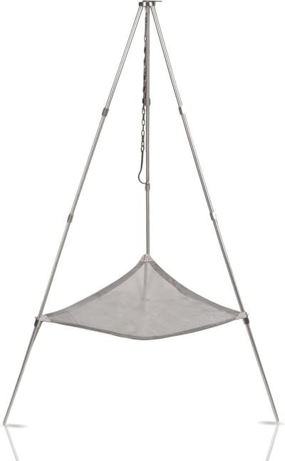 Stainless Steel Vuurschaal voor Buiten, Tuin, Kamperen, Strand, BBQ en Picknick - Perfecte Buitenhaard voor Gezellige Avonden