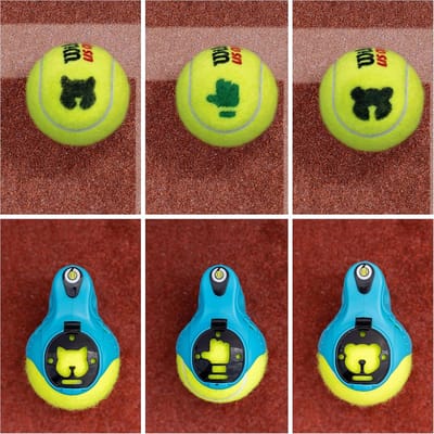 Ballenlegger Tennis - Bal Markeerder - Tennis Padel - Uniek Stencil Ontwerp - Compact Formaat - Blauw