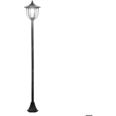 Tuinlamp - MUVOE - LED op zonne-energie - 30/60 lumen - Zwart plastic - Ø 26,5 x H 177 cm zwart