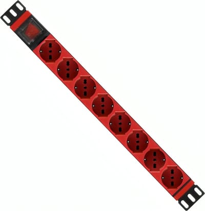 WP WPN-PDU-G01-08/R energiedistributie 8 AC-uitgang(en) 1U Rood