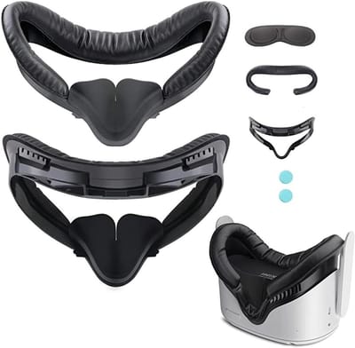 JGS Premium - Facial Interface en Accessoires Set voor VR Headset - Oculus Quest 2 - 5-in-1 set met neuskussen, lensbescherming en meer