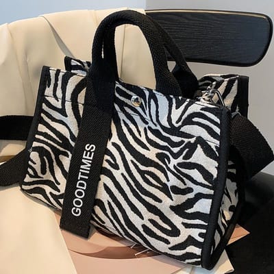 Niche Design Zebra Patroon Kleine Tas Handtas Schoudertas Crossbody Tas Trend gray