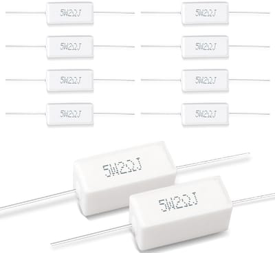 Keramische Cementweerstand - Componenten Set - DIY Projecten - 5W 5% Tolerantie - 2 Ohm