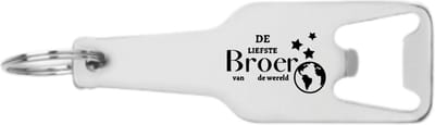 Akyol - de liefste broer van de wereld flesopener - Broer - familie mensen met een broer - cadeau - 105 x 25mm