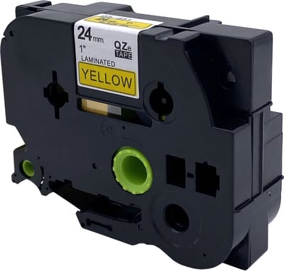 DULA Brother Compatible label tape- Tze-651 - 1 cassette - Brother P-Touch - Zwart op geel - 24mm x 8m