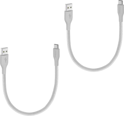 2x oplaadkabel usb C naar usb A - Korte kabeltje geschikt voor android auto - datakabel - Phreeze