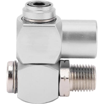 2 Pièces Raccord Pivotant pour Tuyau d'Air 1/4 Pouce Mâle NPT x 1/4 Pouce Femelle Raccord Fileté NPT Connecteur Pivotant à 360 Degrés pour Tuyau d'Air