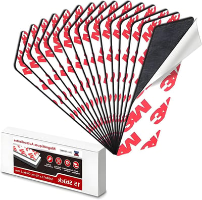 Set van 15 Zelfklevende Magnetische Platen 10 cm x 15 mm x 2 mm voor DIY, Kunstprojecten en Whiteboards