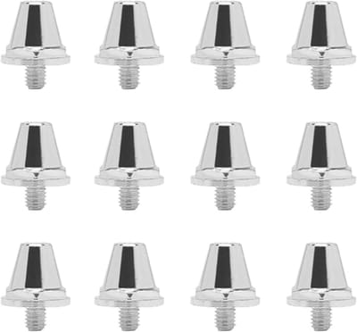 12-stuks voetbalschoenen - Schroefschoenen - Brede voetbalschoenen - Aluminium schoenen - Schoenenschoenen - Vervangingsschoenen voor atletiekschoenen - Geschikt voor volwassenen, jongens, meisjes en kinderen - 13 mm - Zilver