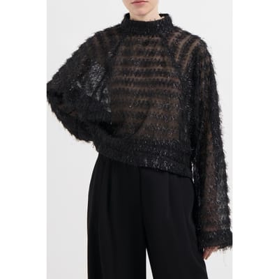 We Are Labels Nous Sommes Labels – Reggie Blouse Black Maat: L | Longsleeves Outlet | Dames | Zwart