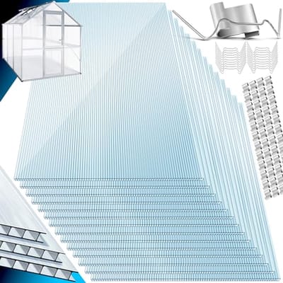 Polycarbonaat Dubbelwandige Bladen 4mm - 14,7 m² voor Kassen en Serres - UV-bestendig en Slagvast