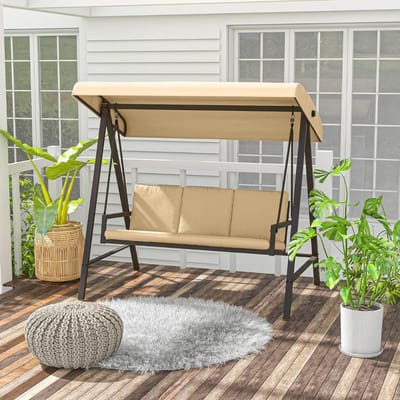 CRLYN® Schommelbank 3 Persoons - Loungeset Tuinmeubels
