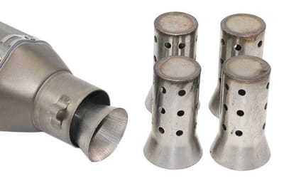 Dailygoods - Universele 51mm Motorfiets Uitlaat Inzetstuk Baffle Silencer