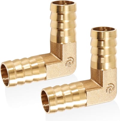 Hose Adapter 90 Graden 16mm - 2 Stuks Koppeling voor Tuin, Lucht en Olie Slangen