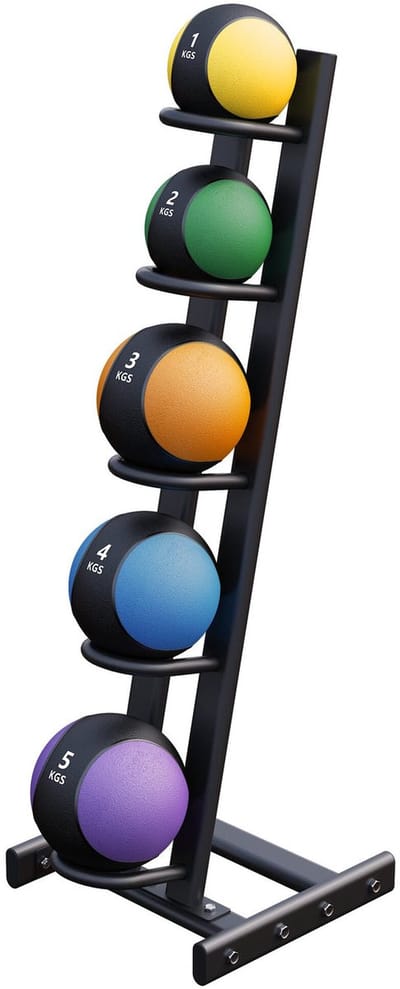 Gorilla Sports Medicijn Bal set met Standaard - Medicine balls - Opslag rek - Trainingsballen