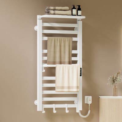 EMKE Elektrische Handdoekradiator - Smart Bediening - Touchscreen & APP - Met Timer - 280W - 100x50cm - Handdoekdroger
