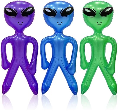 Dailygoods- Opblaasbaar Kostuum Kind - 3 Stuks Alien - Pvc Materiaal