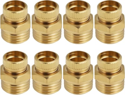 8 Stuks Messing Afvoerklep G1/4 Buitendraad voor Waterafvoer en Luchtcompressor Toepassingen