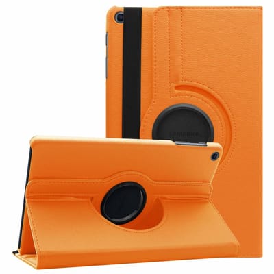 Hoesje Geschikt Voor Samsung Galaxy Tab A 10.1 hoes Oranje - Galaxy Tab A 2019 hoes draaibare cover Hoesje voor de Hoesje Geschikt Voor Samsung Galaxy Tablet A 10.1