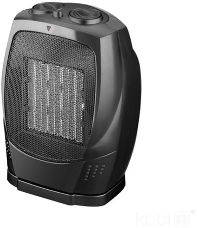 Keramische Ventilatorkachel RIN 1500W | Kobi Windstar | Met Thermostaat & Omvalbeveiliging | Heater | Verwarming | Dimbaar | 750 & 1500 watt