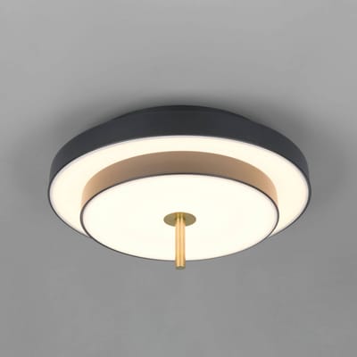 Trio Lighting LED plafondlamp Keaton, zwart/goudkleurig, Ø 40 cm, CCT
