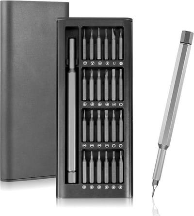 24 in 1 Precisie Magnetische Reparatieset, Microschroevendraaierset, Precisie Bit Set voor Horloges, Brillen, Elektronica
