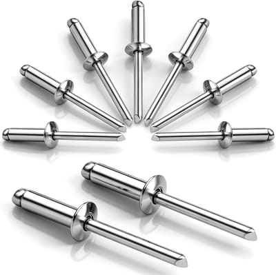 100 Stuks RVS Blinde Popnagels 4mm x 10mm - Duurzaam, Corrosiebestendig en Geschikt voor Diverse Toepassingen