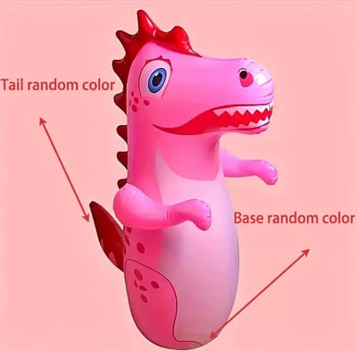 Dinosaurus Opblaasbare Bokszak voor Kinderen - Roze Dinosaurus Speelgoed - Duurzaam PVC - Buiten Oefening & Plezier - Geschikt voor Leeftijden 3-6