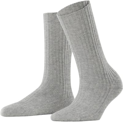 FALKE Cosy Wool Boot eenkleurig wol sokken dames grijs - maat 35-38
